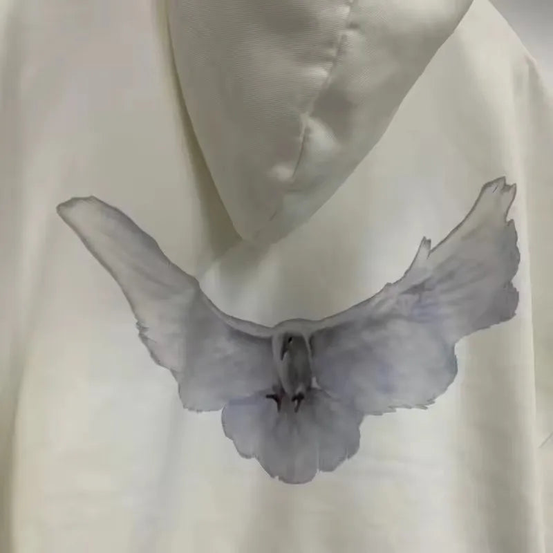 Double Layer Heavy Fabric YZY Kanye West Hoodie Men Women 1:1 Best Quality Dove Print Season 6 Oversized Pullover - ATFH