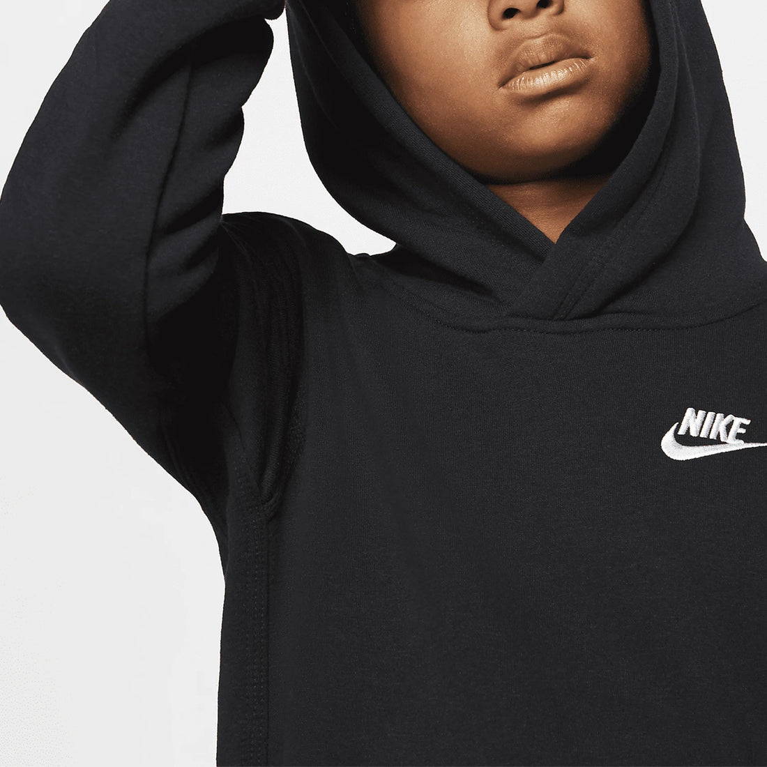 Nike genuine Sportswear Club Big Kids Hooded Loose Hoodie BV3757-011 - ATFH