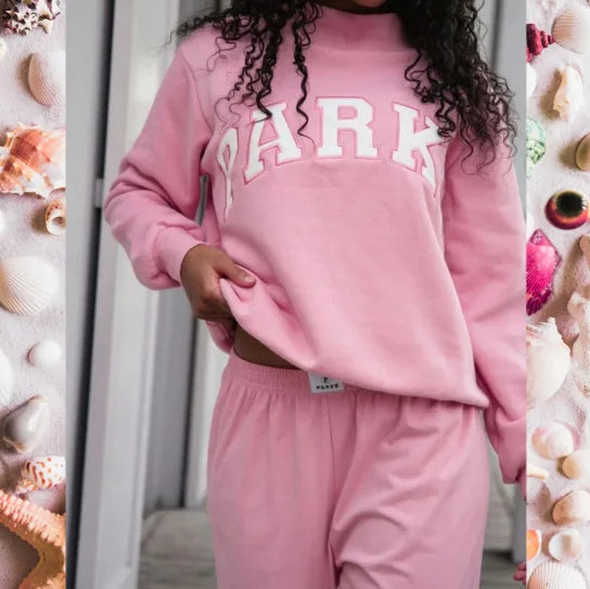 Women's sweatshirt for fitness and exercise with embroidered design and hood - ATFH