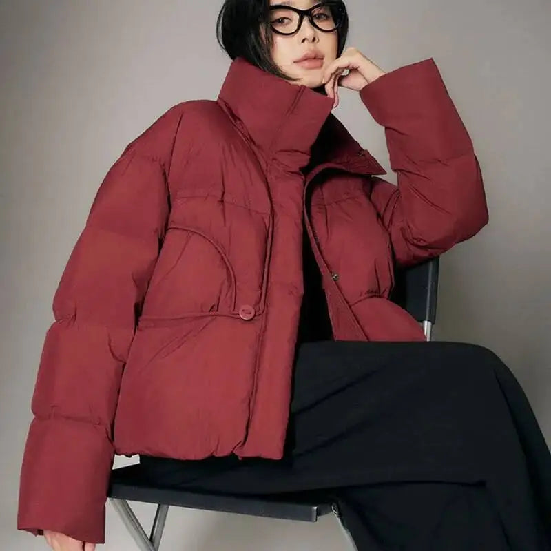 Parker Overcoat 2026 Winter New Stand Collar Short Women 90 Duck High-Quality Women's Down Jacket