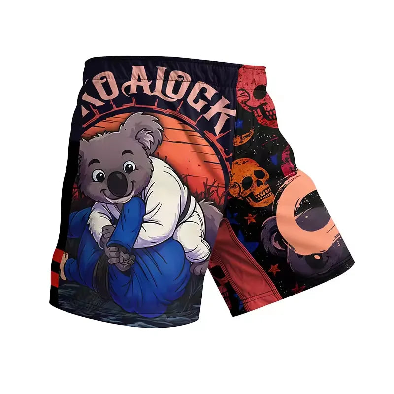 MMA Muay Thai Shorts Men Fighting Training Brazilian Jiu Jitsu Boxing Spandex/Polyester Stretch Durable Light Weight Short Pant
