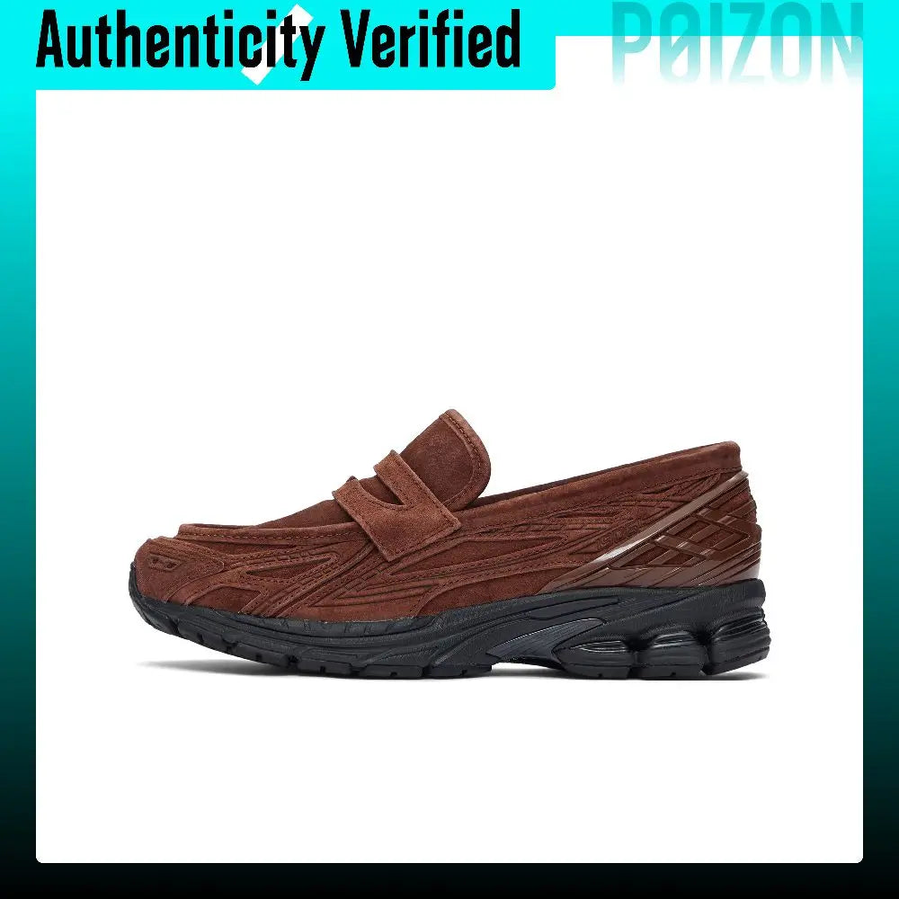 New Balance 1906L Slip on Pigskin Loafers Abrasion Resistant Breathable Low top Casual Shoes Unisex Brown U1906LNS