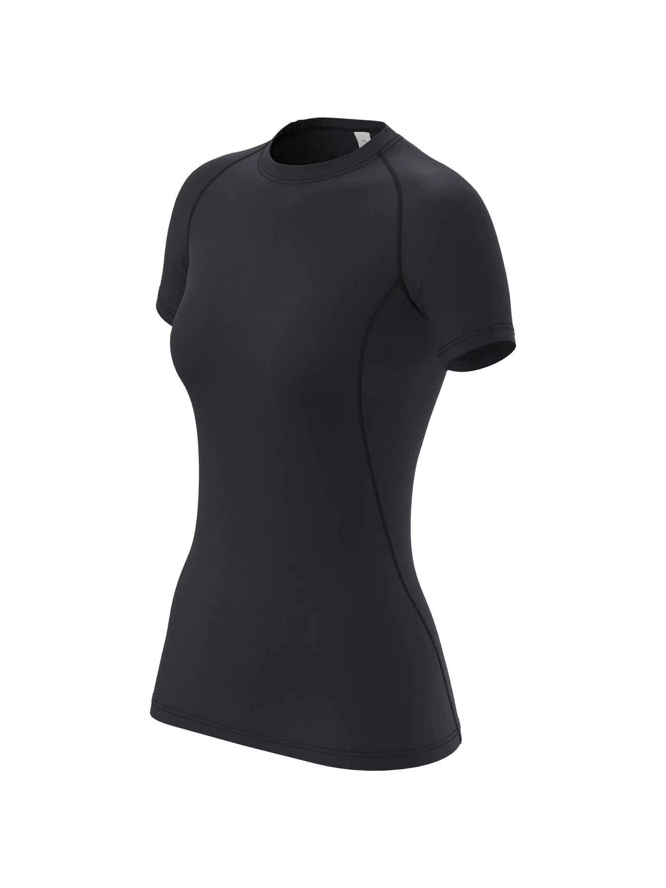Women's compression shirt, short-sleeved sports yoga running T-shirt summer gym workout quick-drying stretch T-shirt, clothing - ATFH