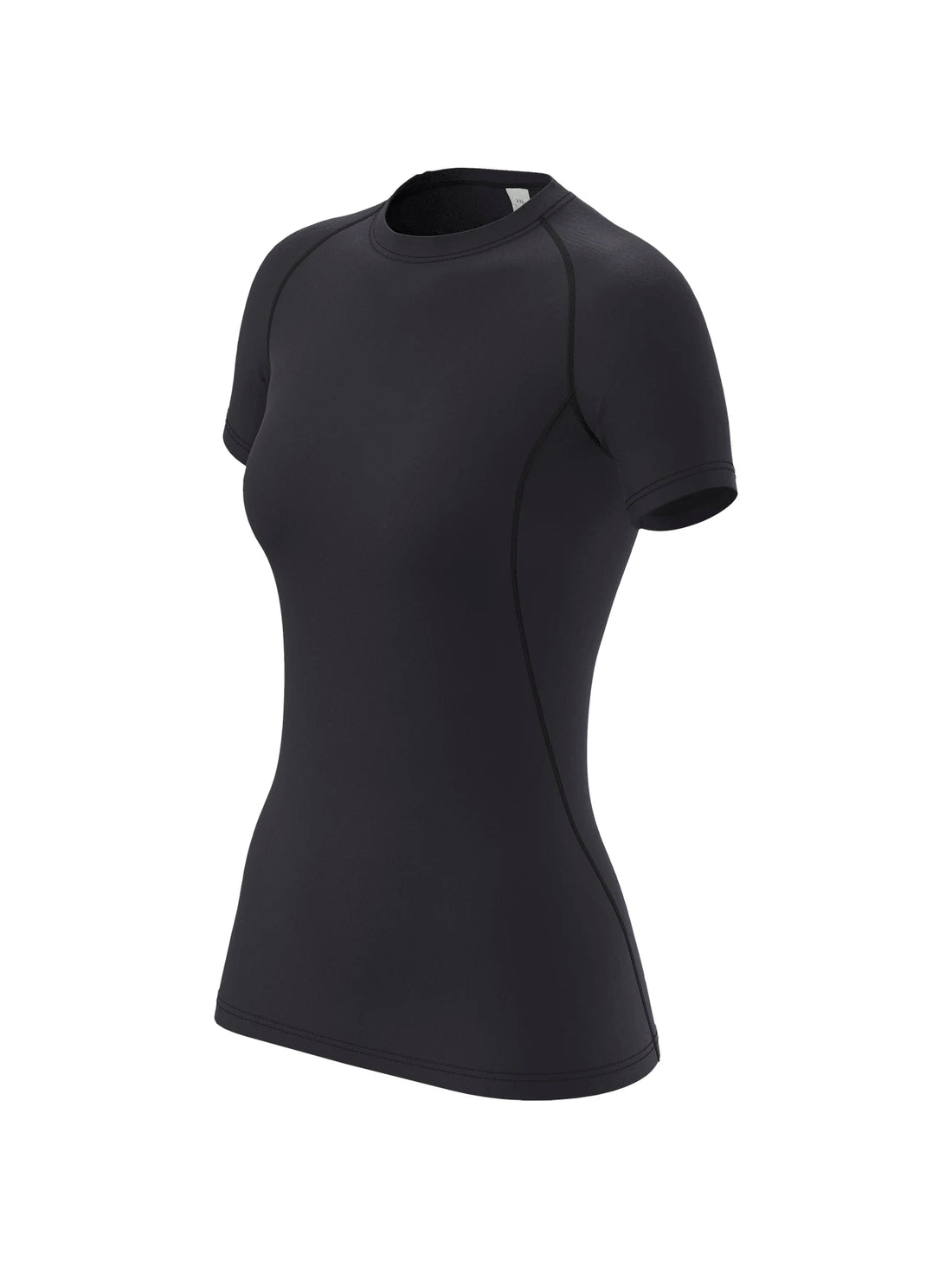 Women's compression shirt, short-sleeved sports yoga running T-shirt summer gym workout quick-drying stretch T-shirt, clothing - ATFH