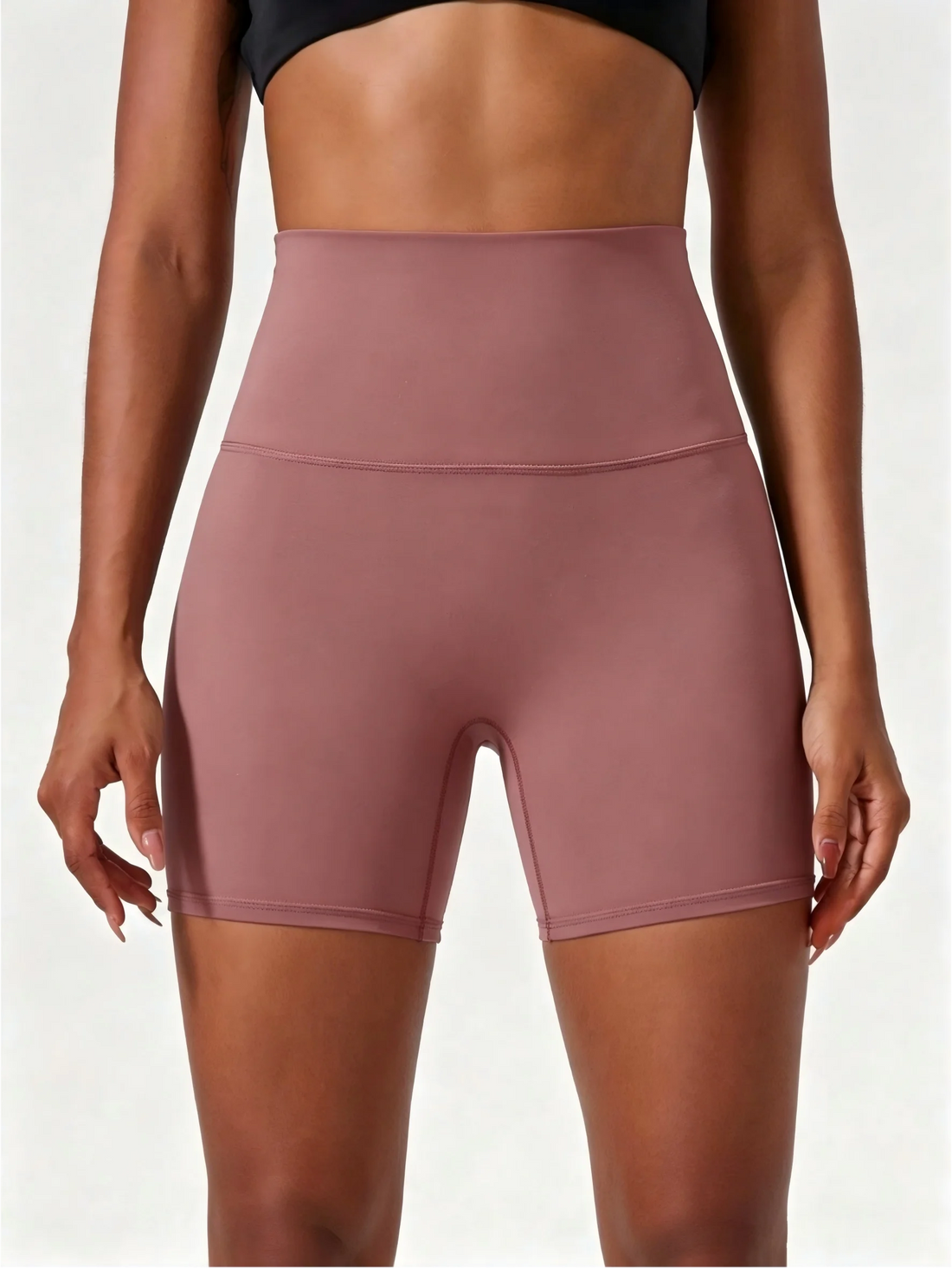 Women'S High-Waisted Stretchy Shorts - Slimming Summer Workout Shorts, Sexy Butt-Lifting Design, Casual and Versatile Style, Bla