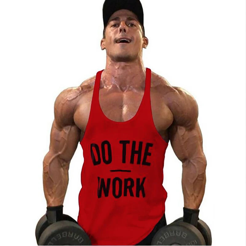 Running Vests Men Cotton Loose Fit Gym Stringer Tank Tops Mens Fitness Sporting Singlets Bodybuilding Sleeveless Shirt Clothing