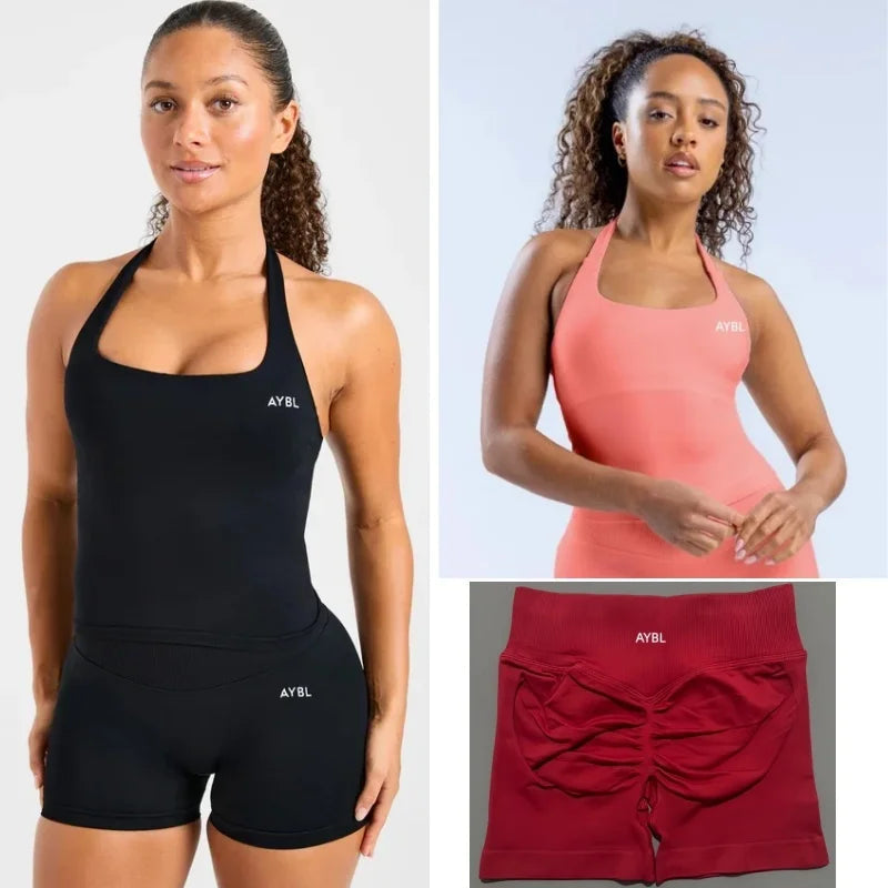 Fashion Shorts Low Waist Seamless Yoga Shorts Scrunch Bum Gym Shorts Women Workout Biker Stretch Fitness Shorts Tahsi Fashion House