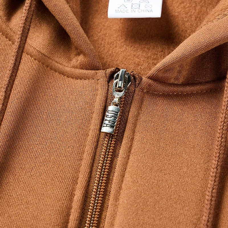 2025 Newest Men's Autumn Winter Collection Zip Hooded Sweatshirt and Trouser Two Piece Tracksuits - ATFH