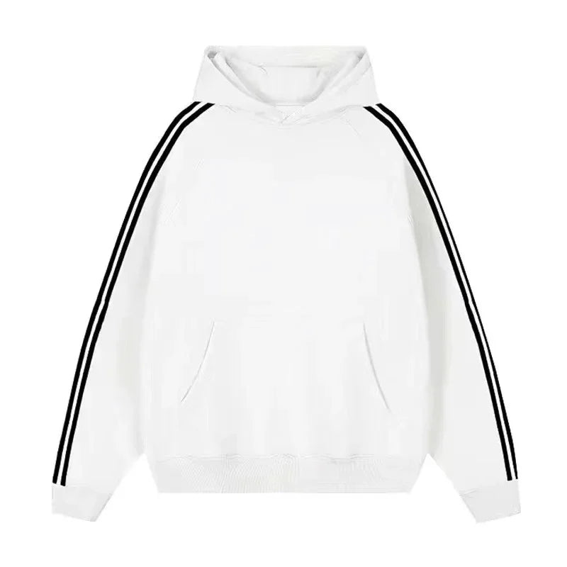 China Cotton Composite Milk Silk Stripe Stitching Hoodie Simple Fashion Fabric Comfortable Skin-friendly Wear Resistance Clothes - ATFH