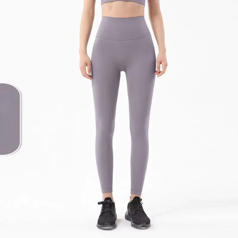 New 35 Colors Naked Feeling Yoga Pants High Waist Seamless Leggings Sport Women Fitness Gym Leggings With Pocket - ATFH