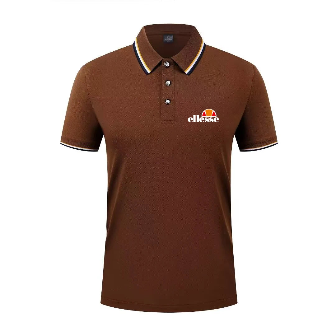 2026 New Men's Casual Solid Color Short Sleeved Polo Shirt Summer Fashionable and Comfortable Versatile Top