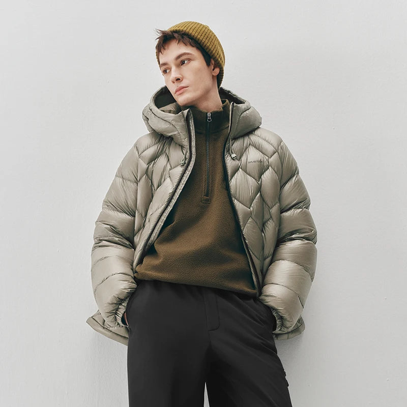 Semir Men Down Jacket 90 Percent Down Fill Diamond Quilting Outdoor Style 2026 Winter Warm Insulation Cold Weather