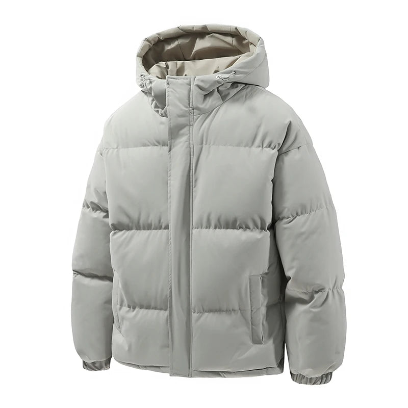 Winter Men Parkas Thick Warm Jacket Hooded Quilted Jacket Down Jacket Casual Cotton-Padded Puffer Coat Unisex Outwear