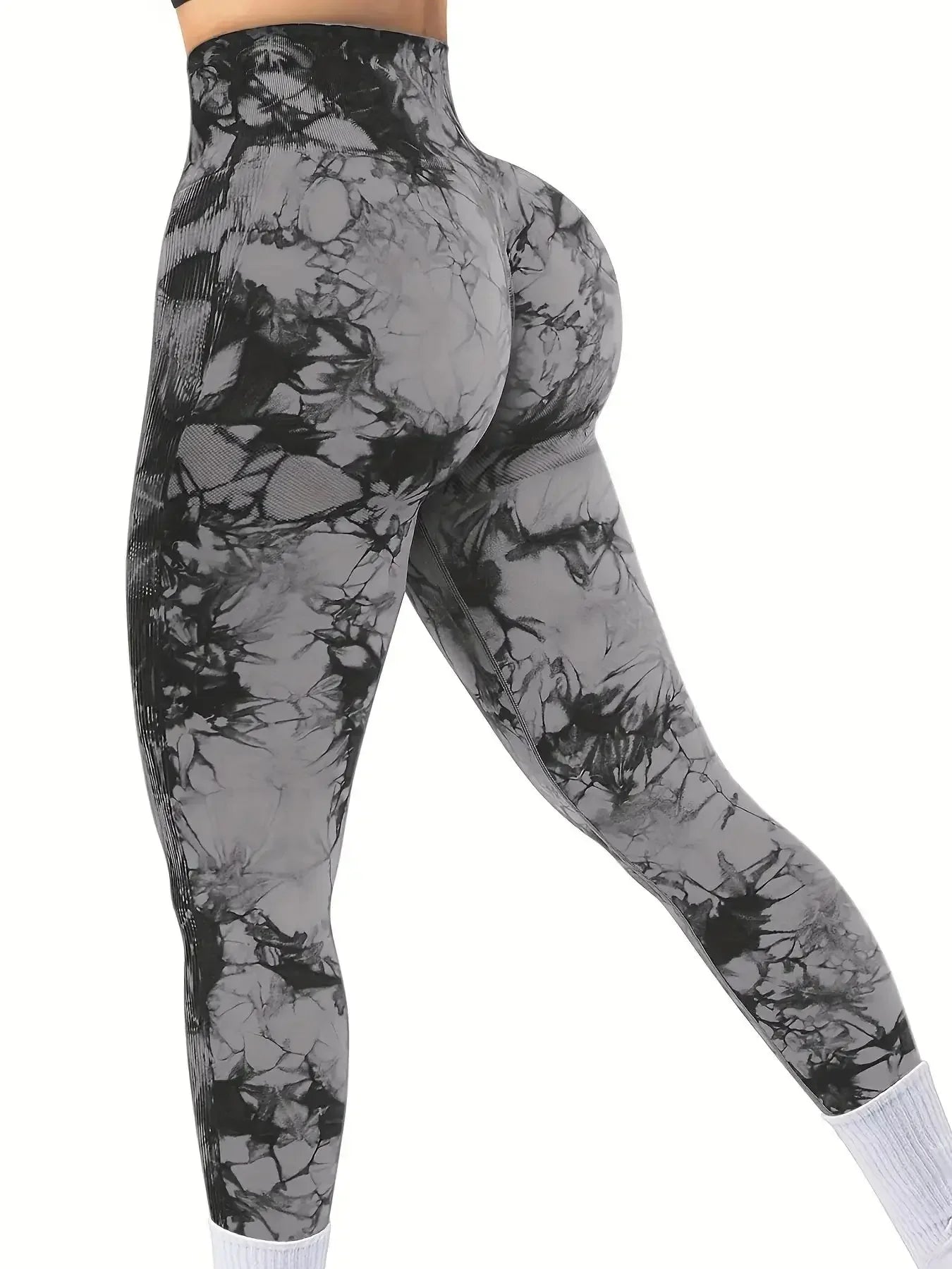 Women's Tie-Dye Seamless Peach Butt High Waist Butt Pants Stretch Fitness Yoga Pants - ATFH