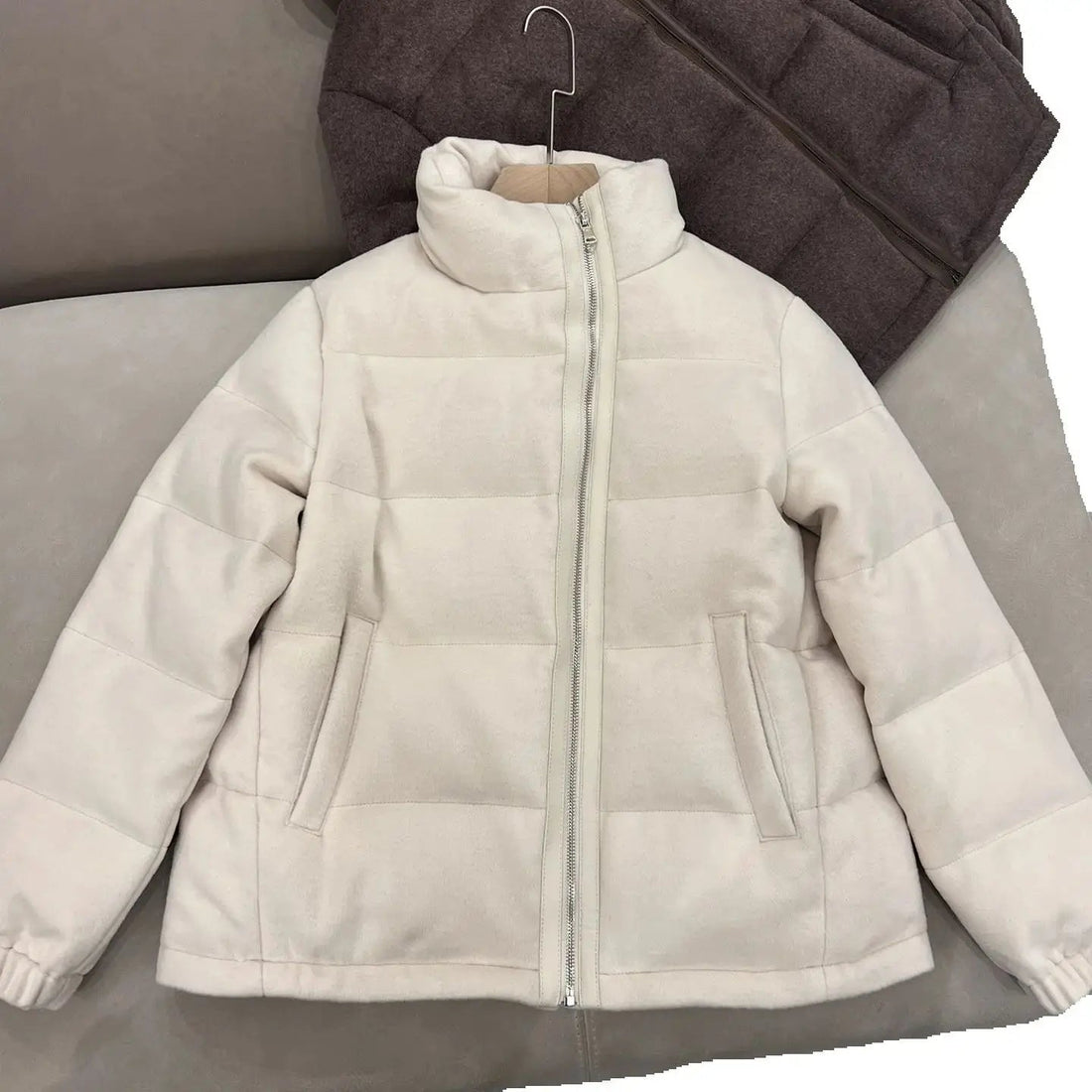 Short Down Jacket For Women Winter Warm Long Sleeve Jacket ATFH