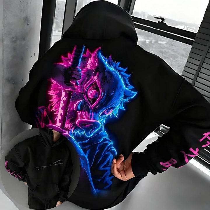 2026 New Demon Slayer Inosuke Hashibira Printed Hoodie Sweatshirt Men's and Women's Hoodie Men's Tops Sports Hoodie Y2K Hoodie - ATFH