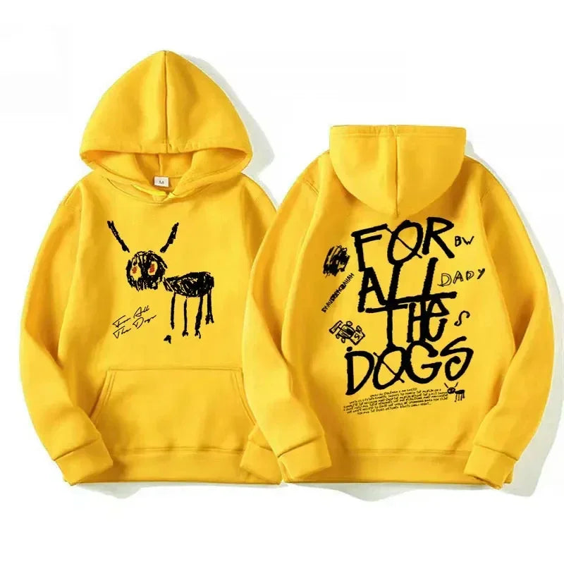 Men Women Fashion Hip Hop Pullovers Sweatshirt Vintage Streetwear Hoodie Rapper Drake New Album for All The Dogs Graphic Hoodies
