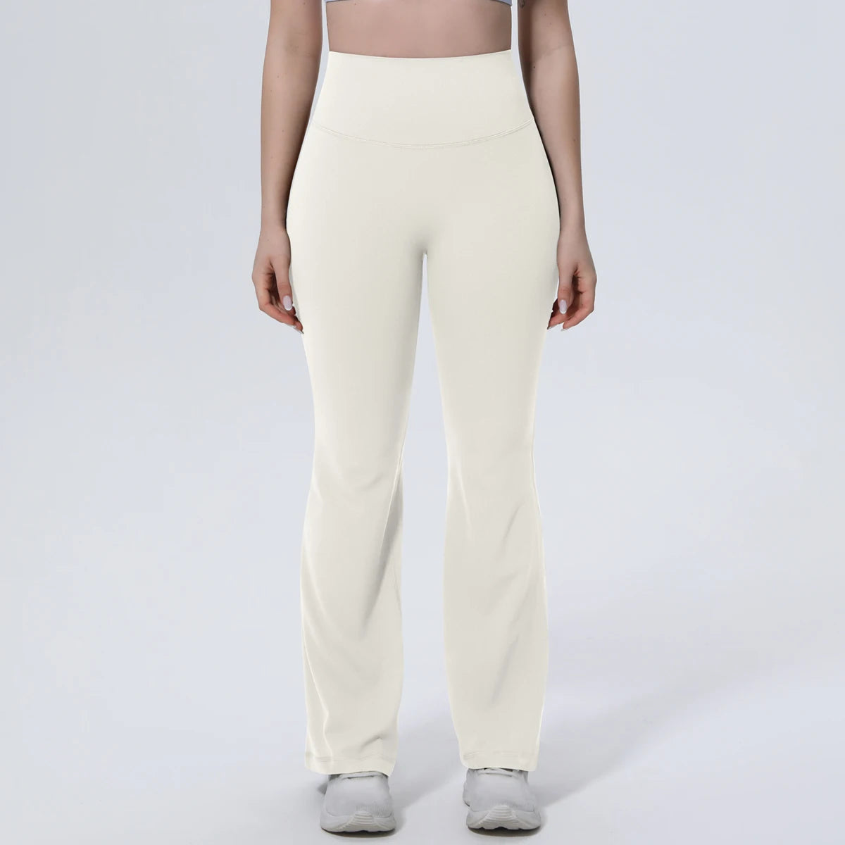 Hamidou High Waist Peach Buttocks Summer Wide Leg Pants Gym Outdoor Running Solid Color Yoga Pants Woman Fitness Sports Trousers ATFH