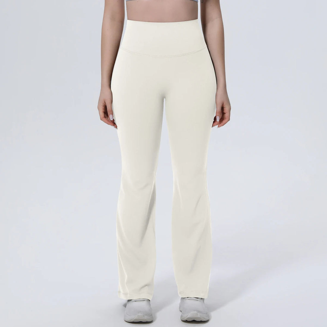 Hamidou High Waist Peach Buttocks Summer Wide Leg Pants Gym Outdoor Running Solid Color Yoga Pants Woman Fitness Sports Trousers ATFH