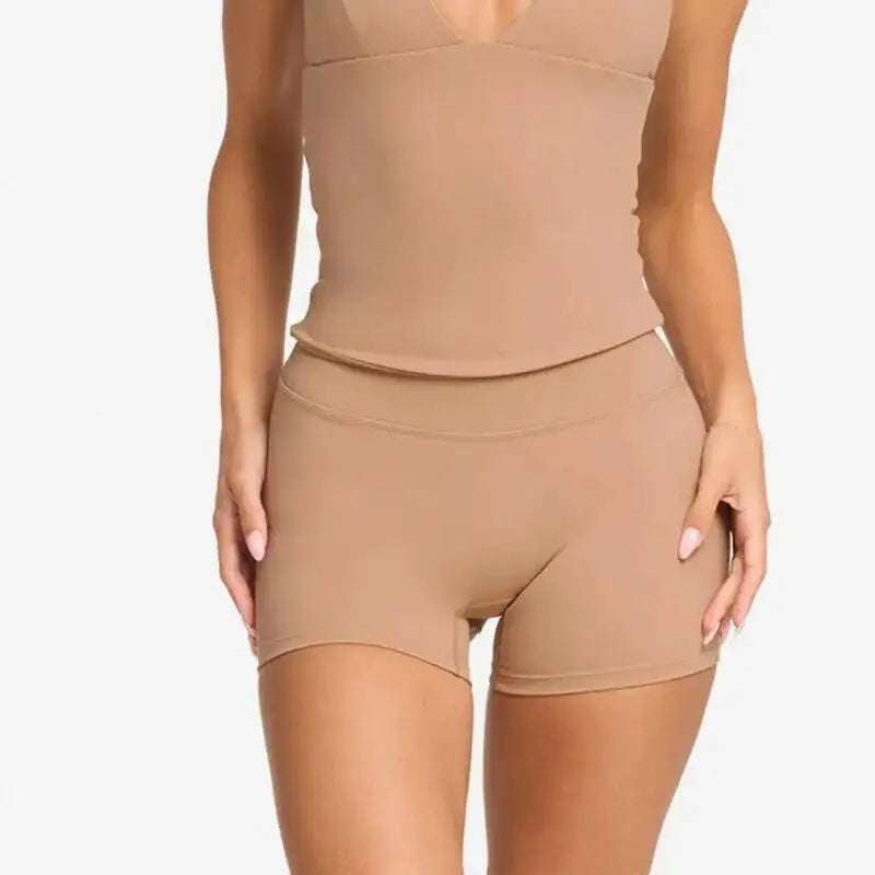 PMWRUN 2 Piece Yoga Set For Women, Deep V Sports Bra & High Waisted Leggings/Shorts, Slim Fit For Gym Yoga Pilates Workout Wear - ATFH