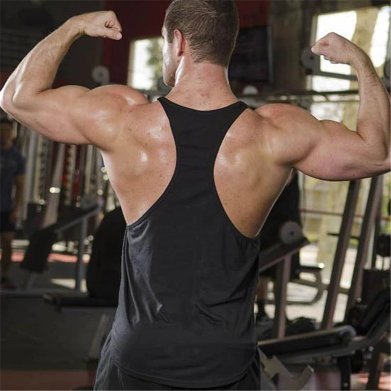 Running Vests Men Cotton Loose Fit Gym Stringer Tank Tops Mens Fitness Sporting Singlets Bodybuilding Sleeveless Shirt Clothing