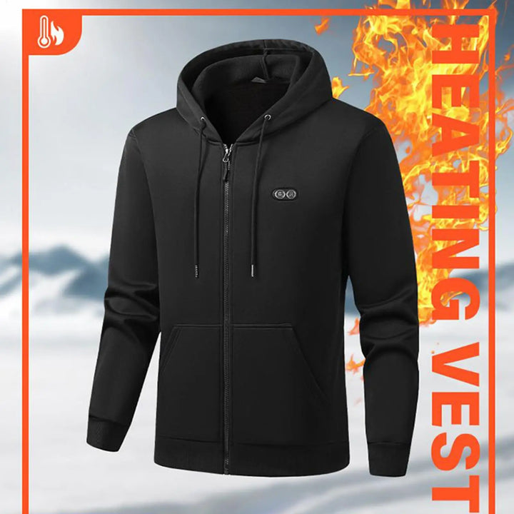 Heated Sweatshirt 17 Heating Zones 3 Settings Warm Jacket USB Charging Warm Sweatshirt For Winter Camping Office Work Travel - ATFH