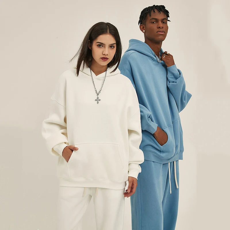 IEFB New Loose Fleece Trendy Hoodies Men Oversize Thickened Hooded Stylish Men's Sweatshirt 2026 Autumn Winter Pullover 9X1304 - ATFH