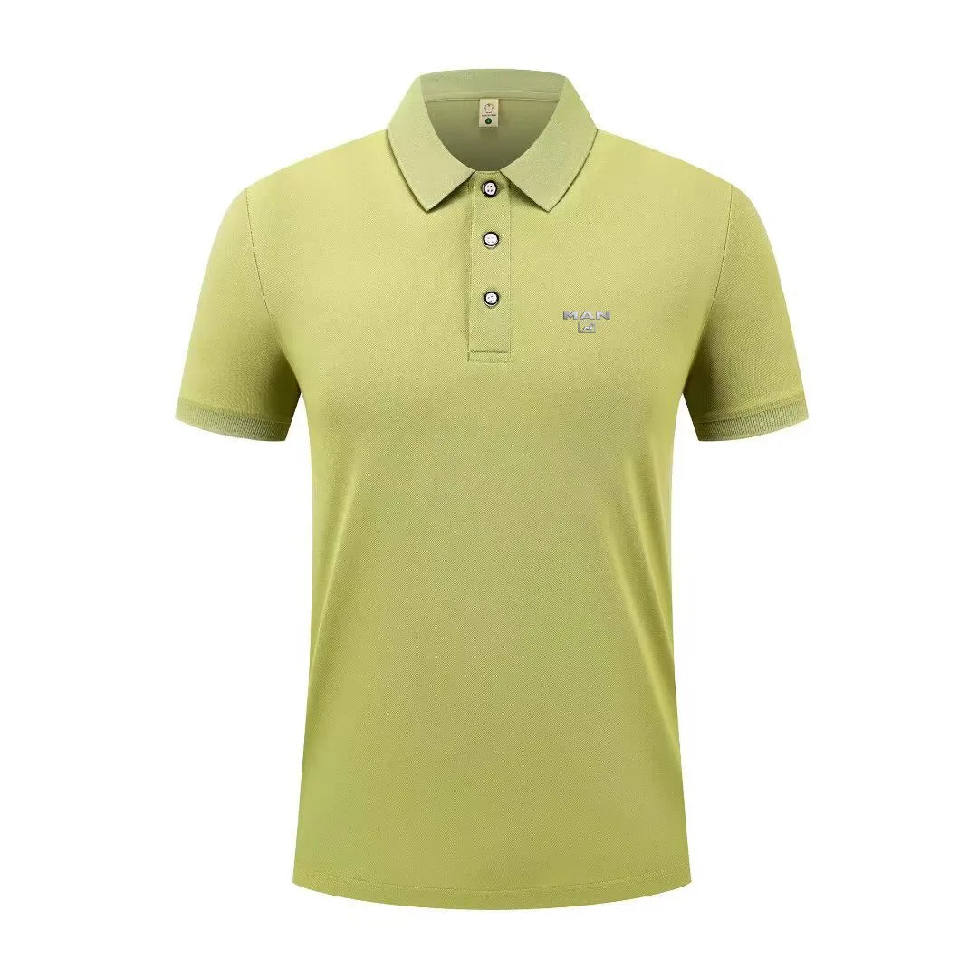 Summer casual sports fast short sleeved polo shirt solid color shirt bicycle set men's fitness set