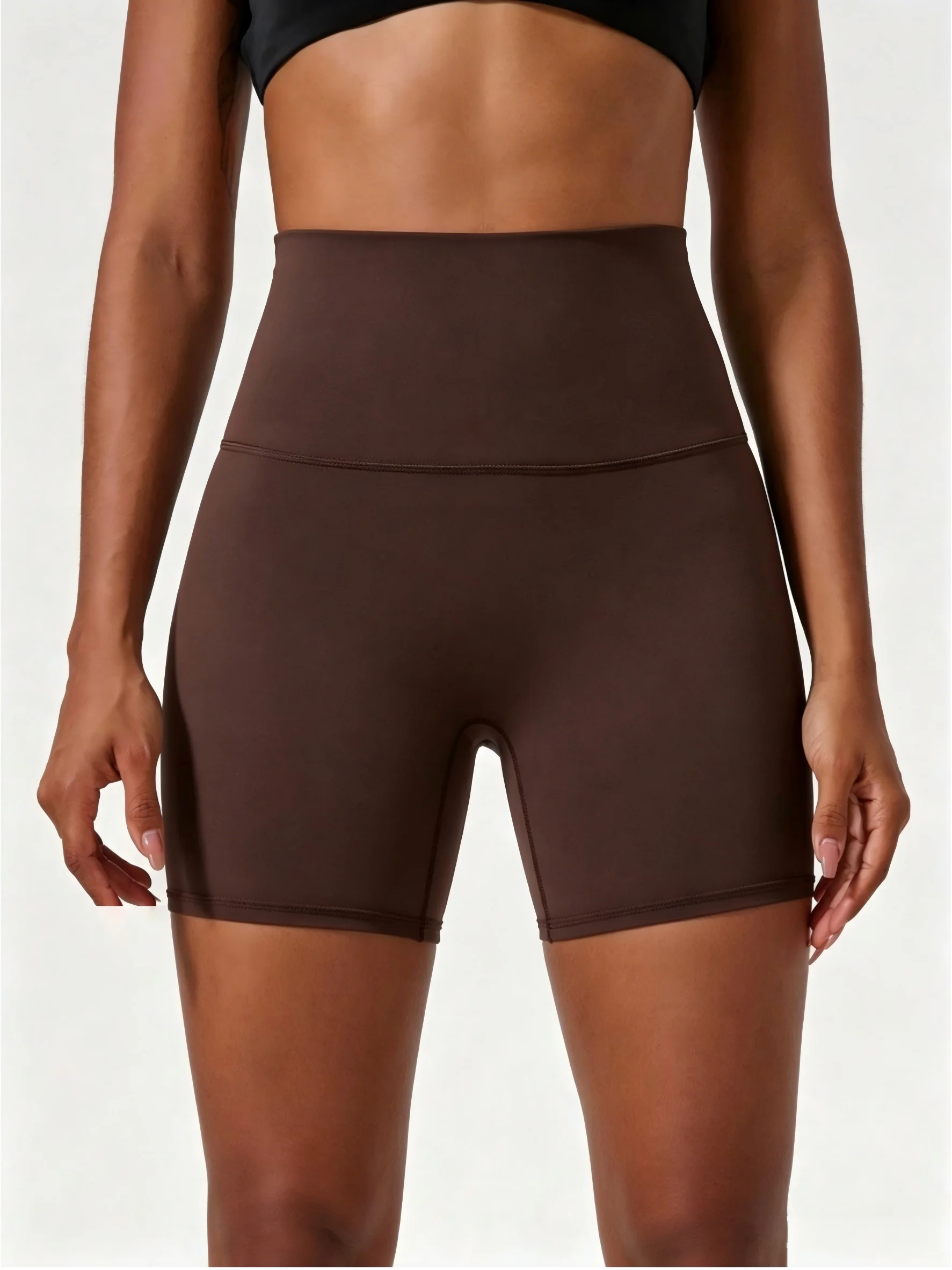 Women'S High-Waisted Stretchy Shorts - Slimming Summer Workout Shorts, Sexy Butt-Lifting Design, Casual and Versatile Style, Bla