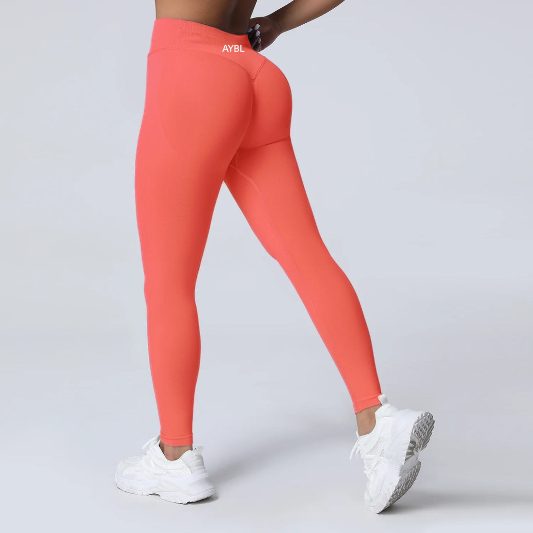 New Gym Yoga Leggings Women Seamless Yoga Pants High Waist Low Ribbed Band Fitness Leggings Fitness Sweat Wicking Workout Tights - ATFH