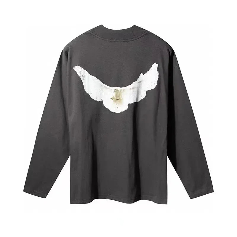 Double Layer Heavy Fabric YZY Kanye West Hoodie Men Women 1:1 Best Quality Dove Print Season 6 Oversized Pullover - ATFH