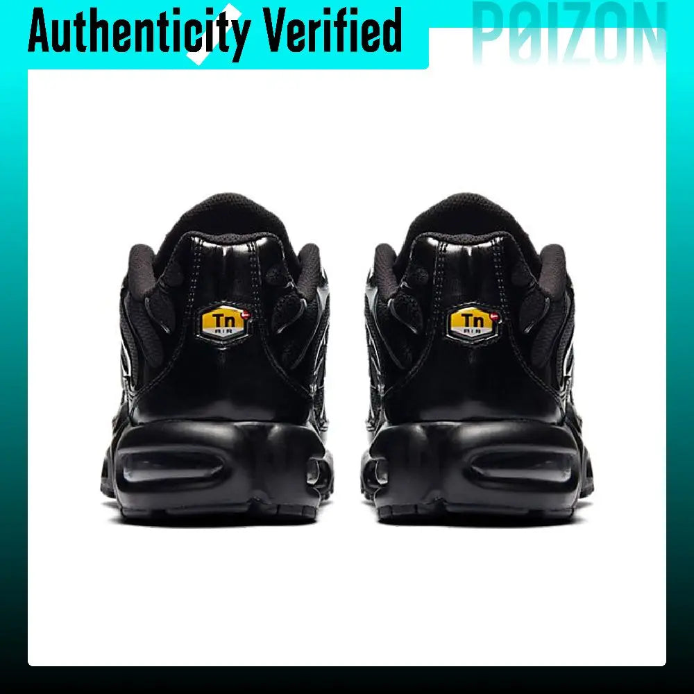 Nike Air Max Plus Vintage Cushioning Breathable Low top Casual City Commuting Running Shoes Men's Black 604133-050