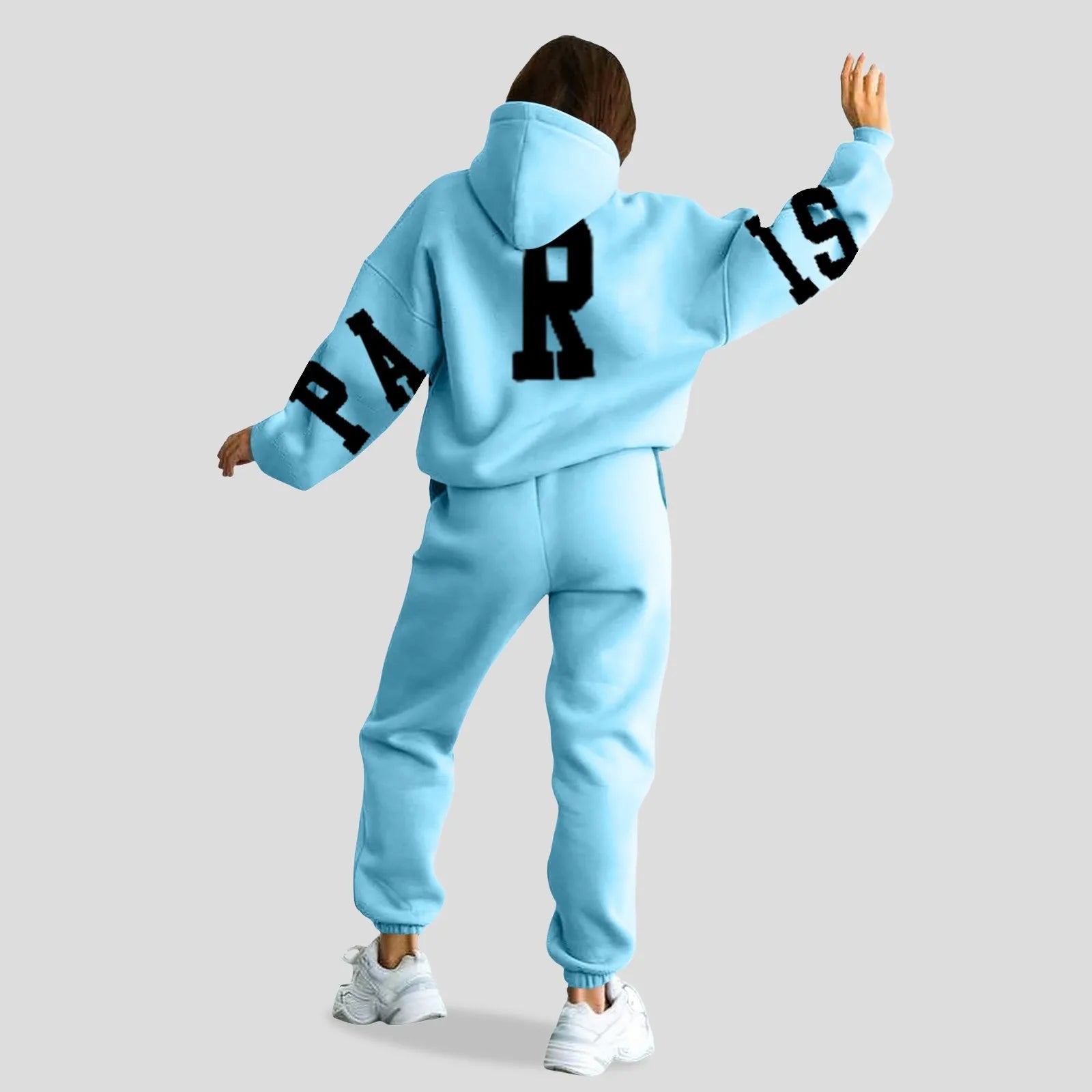 Hooded Sweatshirt And Pant Tracksuit Women Long Sleeve Sport Suit Autumn Warm Snow Sweater Two Piece Set Hooded Sport Suits