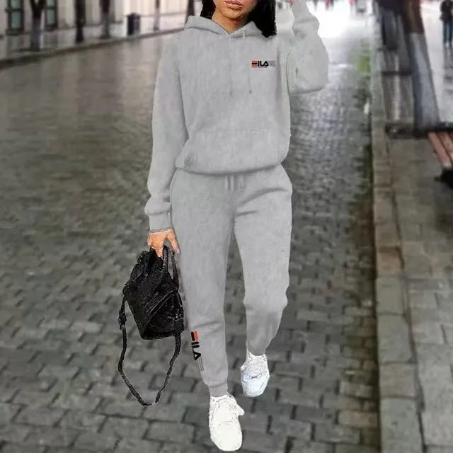 Women's Tracksuit Hoodies Trousers 2PCS Suit Winter Sports Jogging Outfits Fashion Street Designer Clothes for Women Pants Set