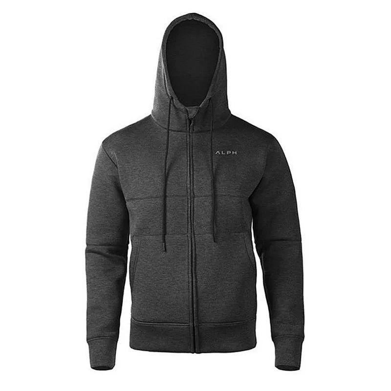 Men's Spring And Autumn Gym Brand Hoodies Sport Running Workout Fitness Sweatshirt Jacket Casual Clothing Male Hooded Zipper Top - ATFH
