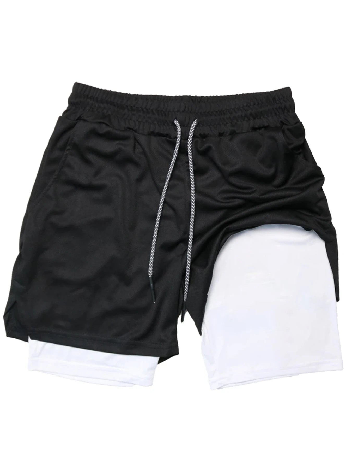 2-in-1 Running Summer Workout Shorts for Men Gym Performance Compression Shorts with Phone Pocket Towel Loop Athletic Activewear