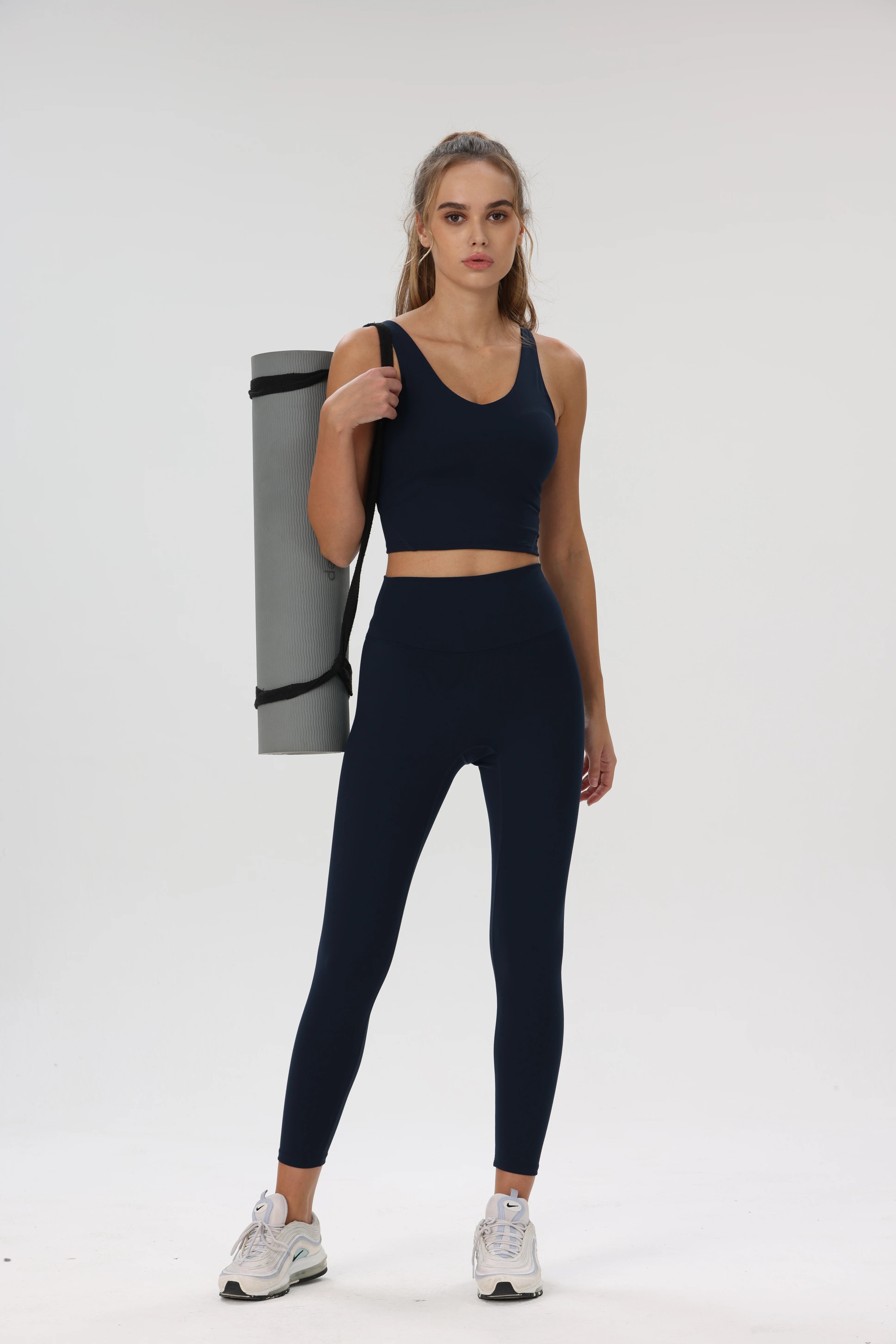 No Front Seam Leggings for Women Seamless High Waisted Buttery Soft Yoga Pants Sports Female Tights Lycra Lifts Buttocks Workout ATFH