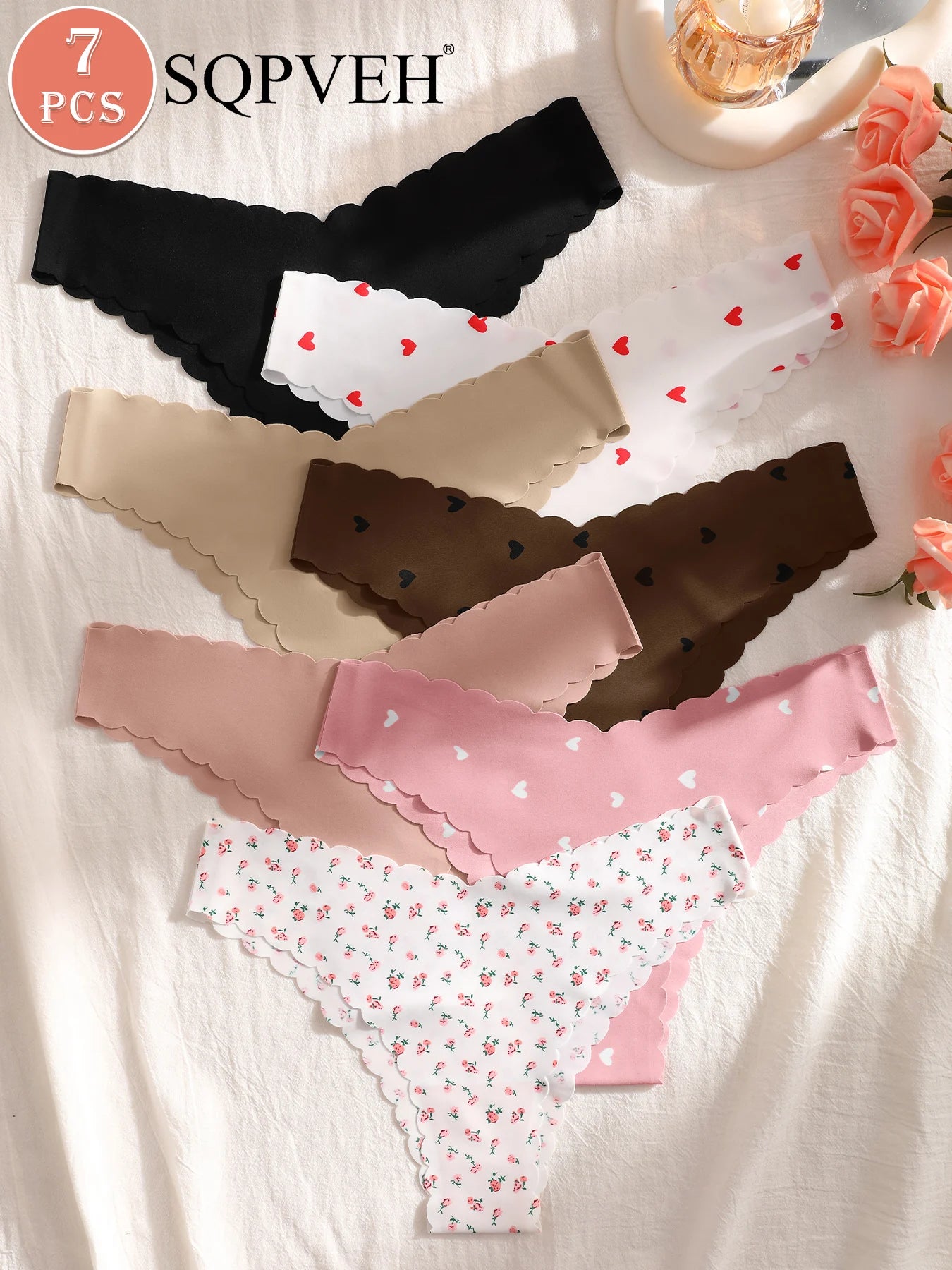 7pcs Women's Comfortable Sports/Casual Triangle Panties, Simple & Fashionable For Daily Wear