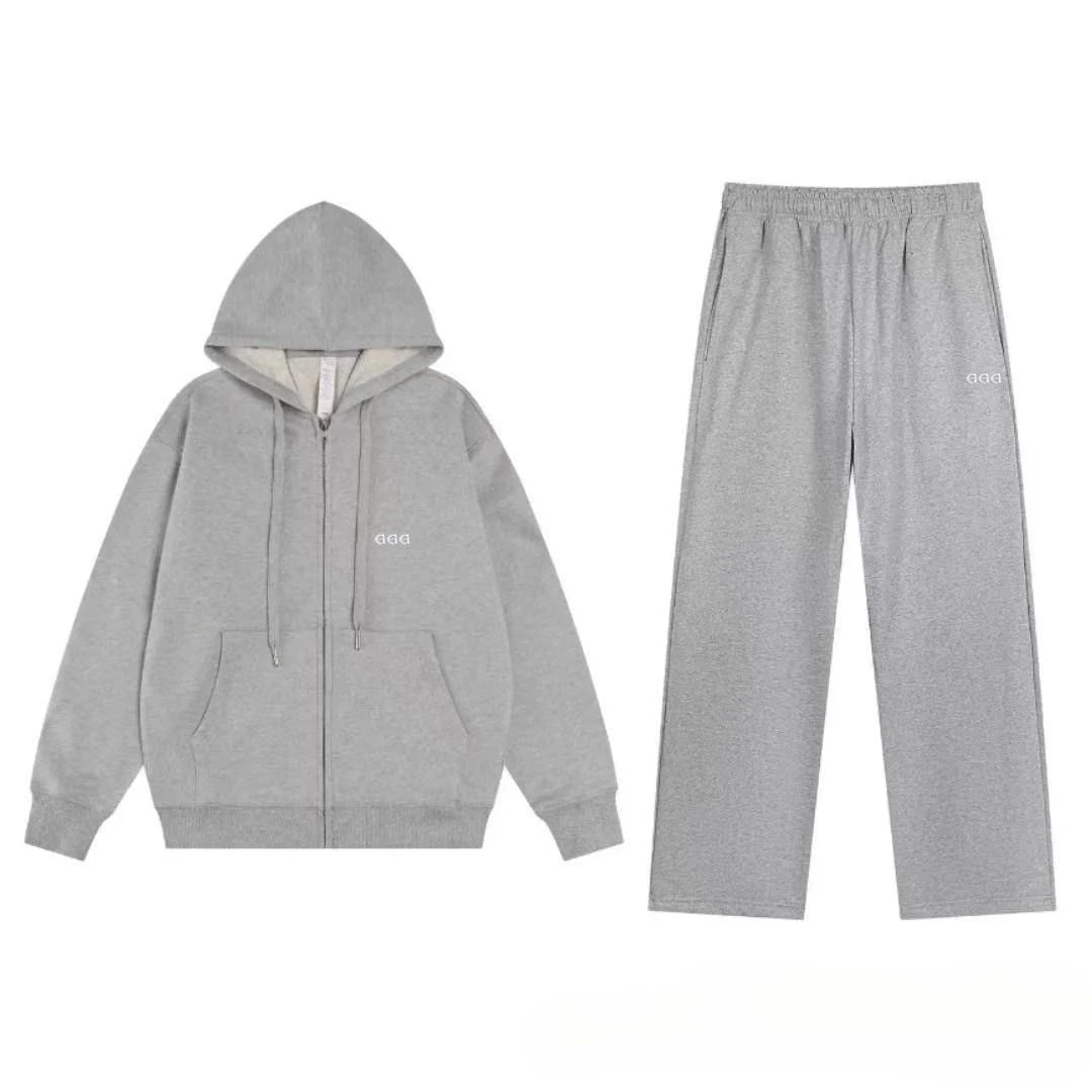 2026 Men's Autumn/Winter Sports and Leisure Top, Pants, Loose and Comfortable Simple Set, Two Piece Set - ATFH