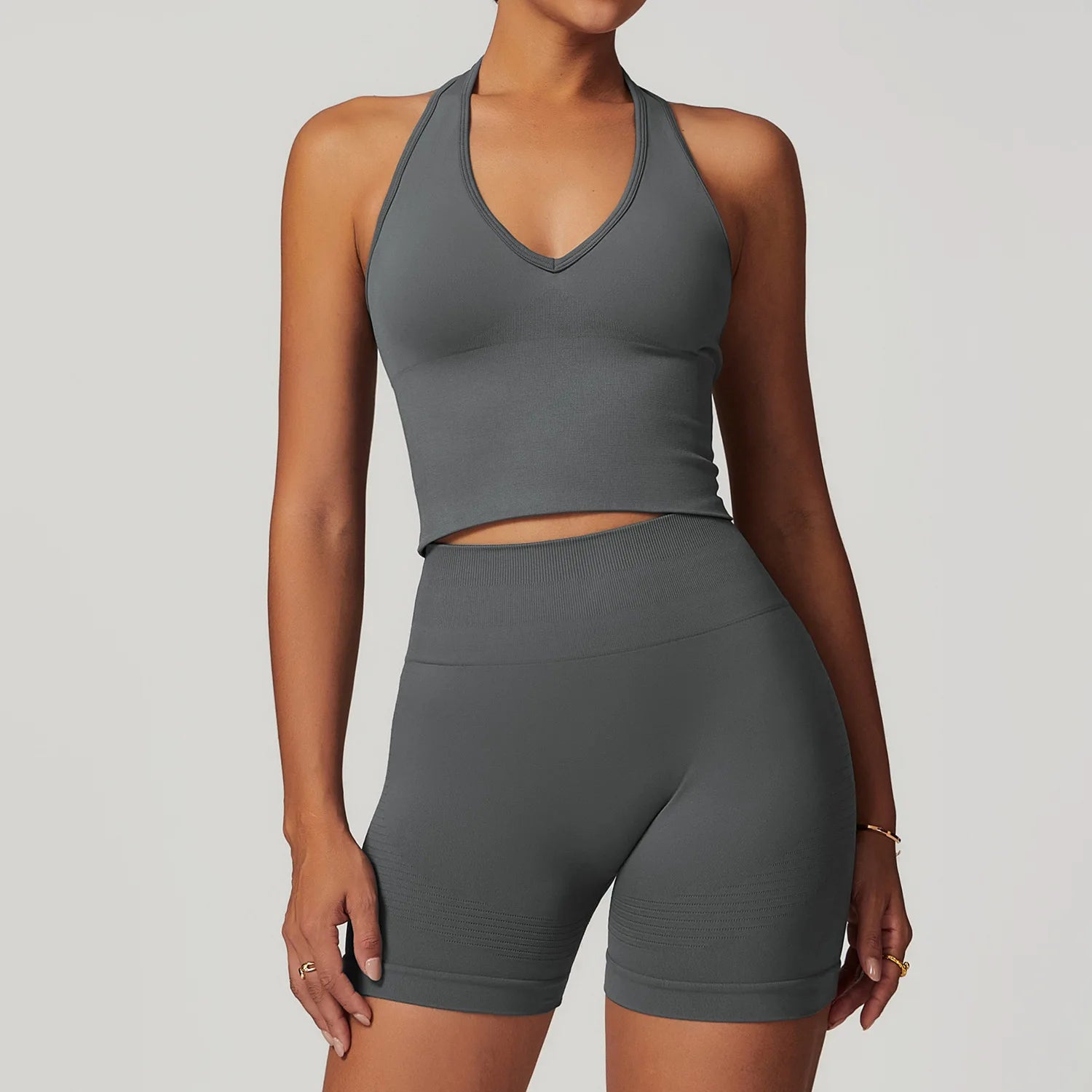 2/3/4PCS Yoga Set Gym Clothes Sportswear Seamless Yoga Suits For Women Fitness Long Sleeved Tracksuits Sports Bra Gym Leggings - ATFH