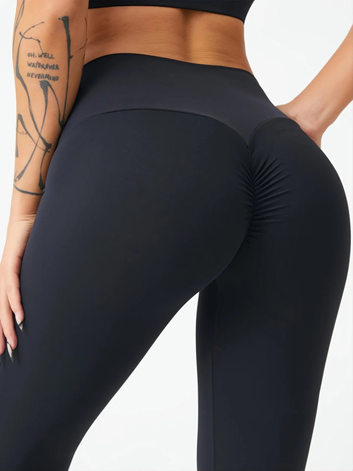 Yoga long pants for women high-waisted quick-drying hip-lifting tight-fitting running exercise outerwear training nude - ATFH