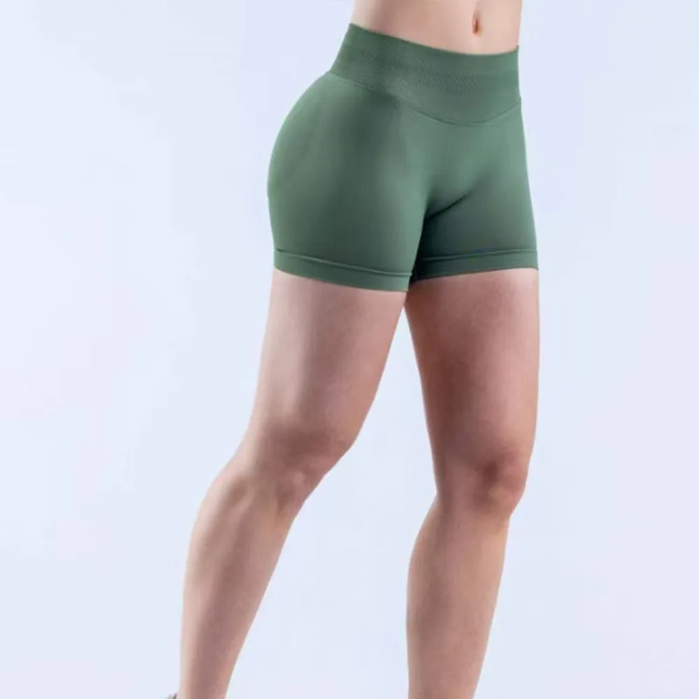 DYF Impact Seamless Sports Shorts Women Booty Yoga Shorts Quick Drying Fitness Tights Solid Workout Scrunch Customizable Lable