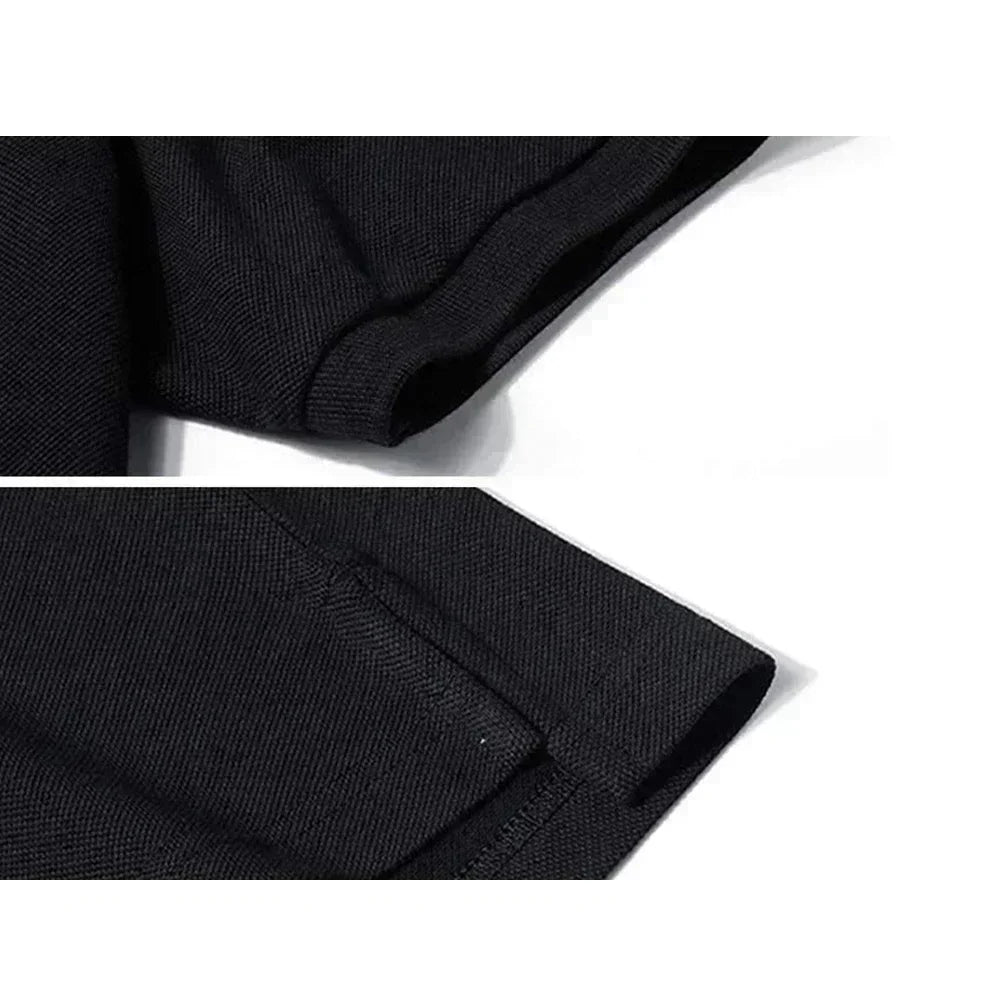 Ninja Embroidered Short Sleeve Polo Shirts Classic Embroidery Men's Polo Shirt