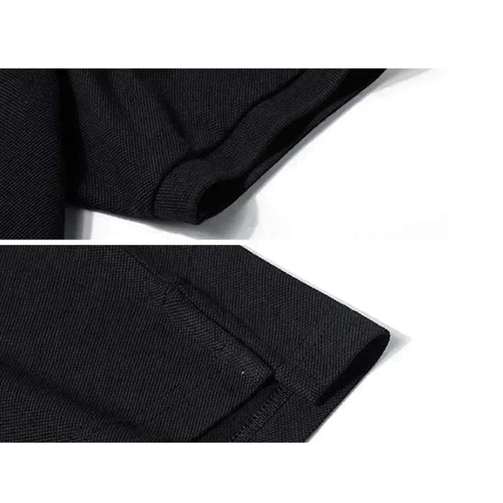 Ninja Embroidered Short Sleeve Polo Shirts Classic Embroidery Men's Polo Shirt