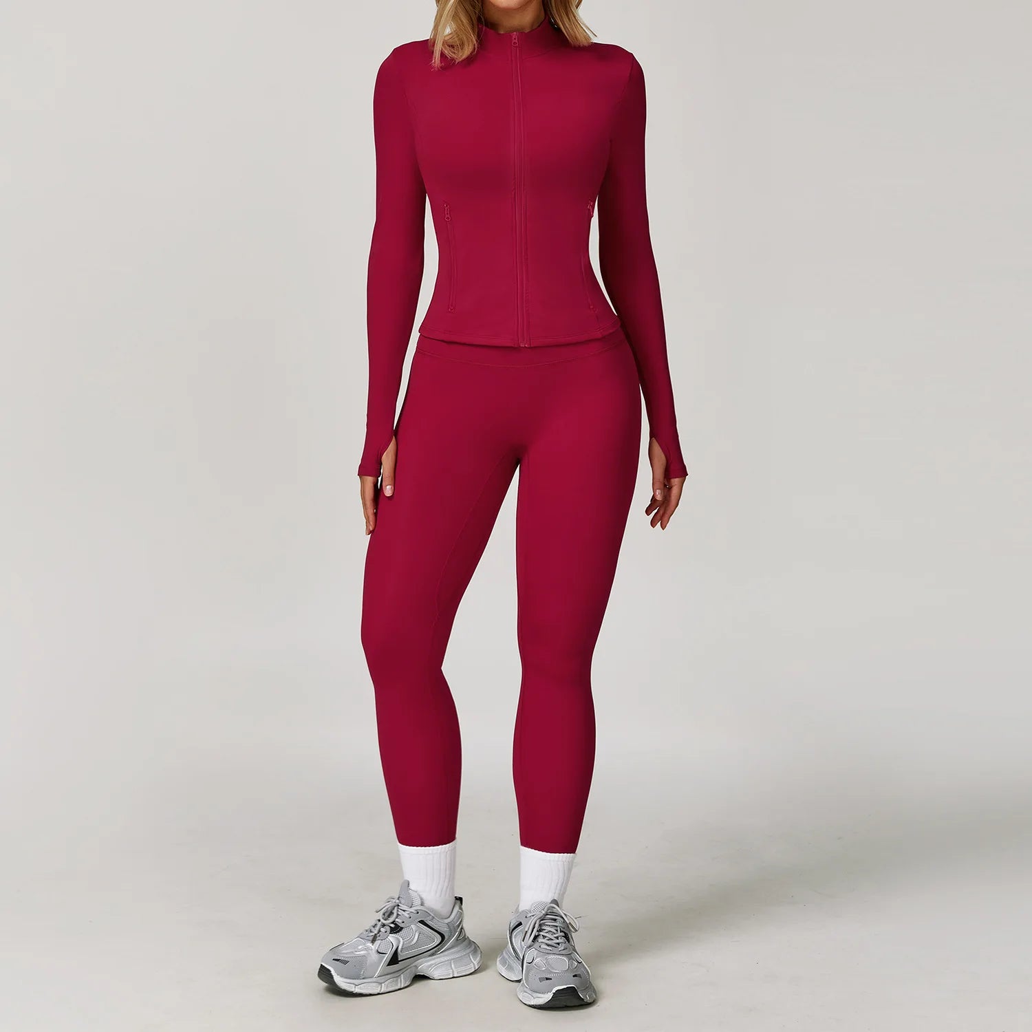 2/3PCS Yoga Suit Sports Set Gym Set Women Tracksuit Running Workout Clothes Long Sleeve Sports Bra Athletic Wear Yoga Clothing - ATFH