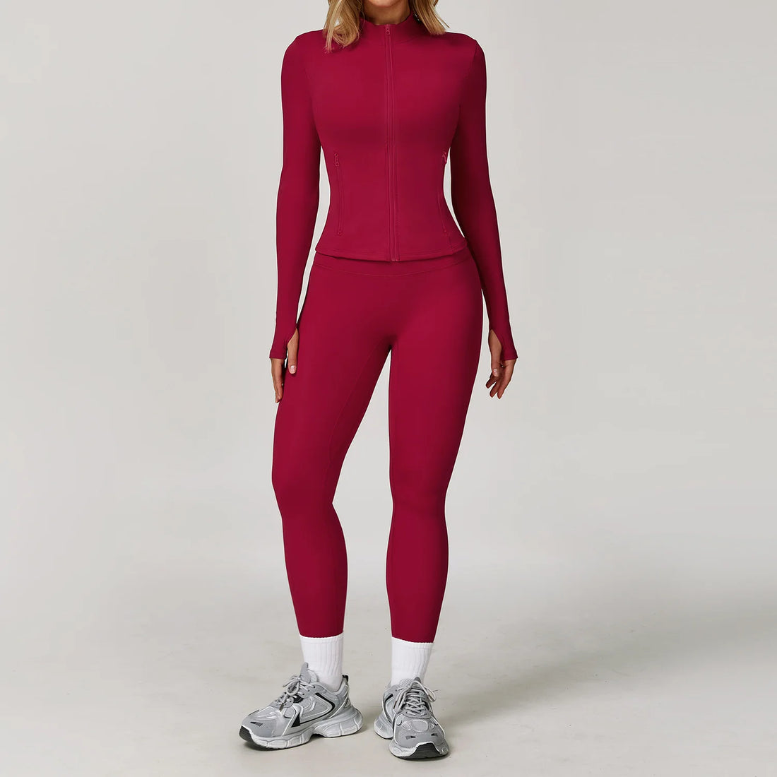 2/3PCS Yoga Suit Sports Set Gym Set Women Tracksuit Running Workout Clothes Long Sleeve Sports Bra Athletic Wear Yoga Clothing - ATFH