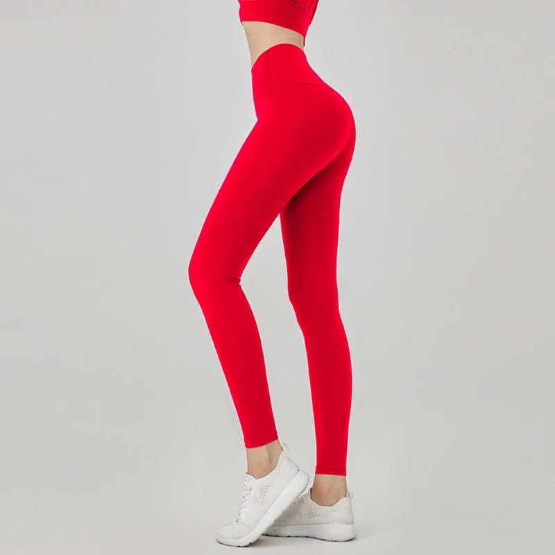 Naked feeling Yoga Leggings Women High Waisted Hip Lifting Fitness Leggings Running Cycling Pants Breathable Sports Leggings - ATFH