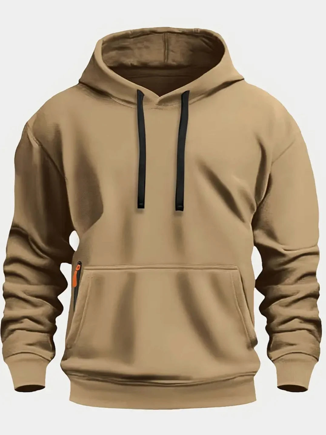 Fall/winter New Arrival Men's fleece Hoodie High Quality Solid Color Hooded Sweatshirt Male Fashionable street style sweatshirt ATFH