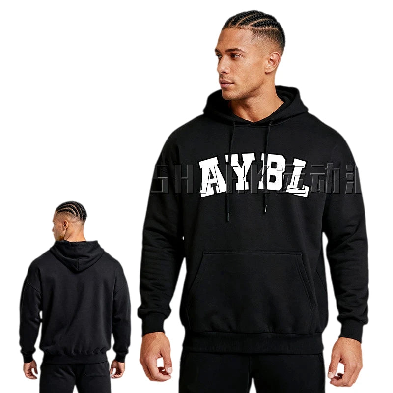 2026 Spring Unisex Oversized AY Hoodie Casual Loose Fit Pullover Sweatshirt With Pocket Breathable Warm Gym Sportswear For Worko - ATFH
