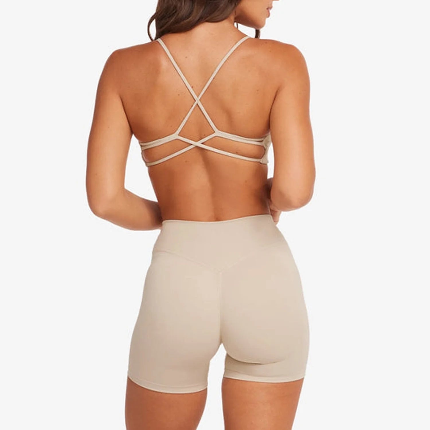 OR280 New Low Intensity Fitness Training Set Women Quick Drying Beautiful Back Yoga Outdoor Running Shorts/Legging 2 Pcs Set - ATFH